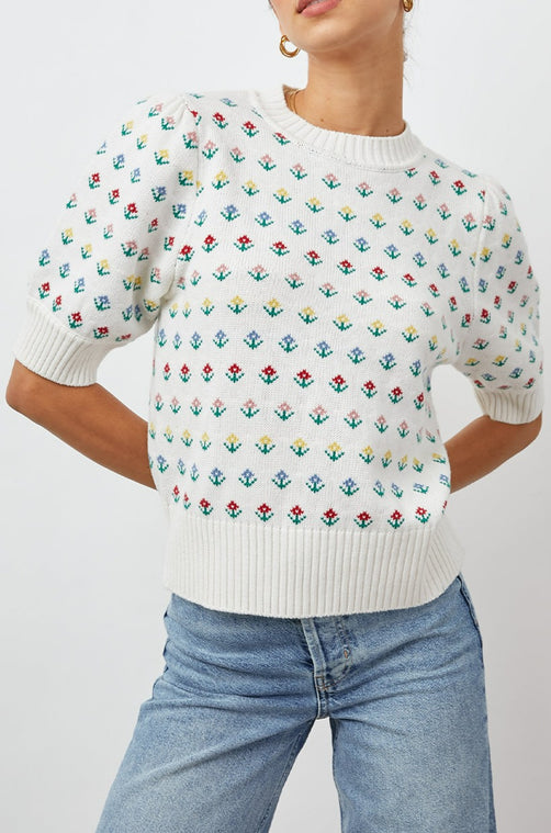 MARIE ALPINE FLORAL SWEATER-FRONT