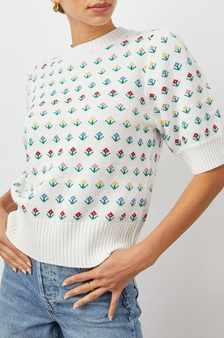 MARIE ALPINE FLORAL SWEATER-SIDE ANGLE