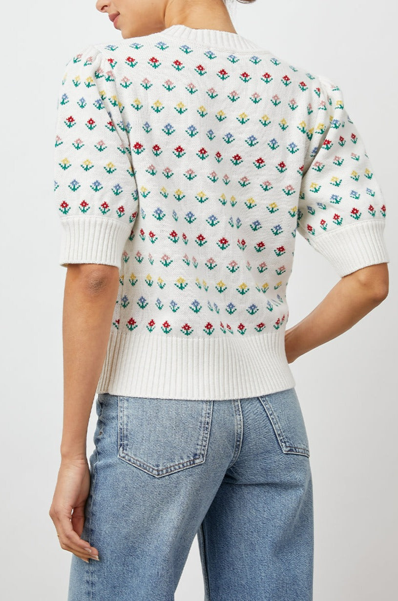 MARIE ALPINE FLORAL SWEATER-BACK