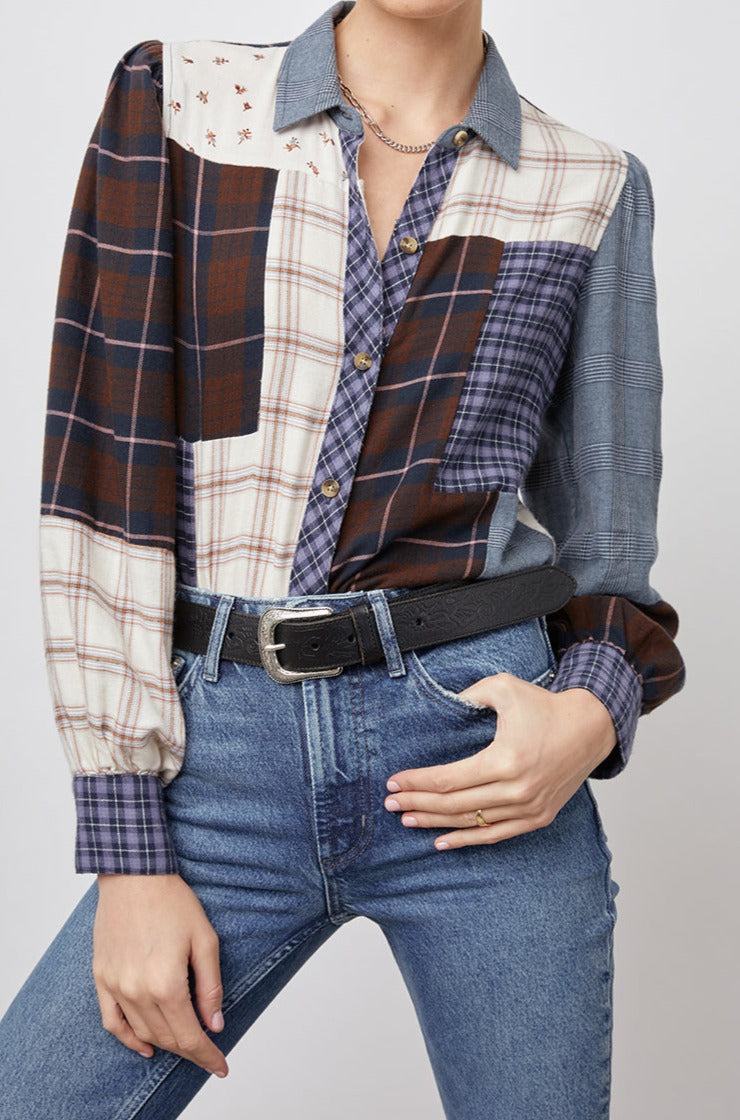 ANGELICA OSLO PATCHWORK TOP-FRONT TUCKED IN