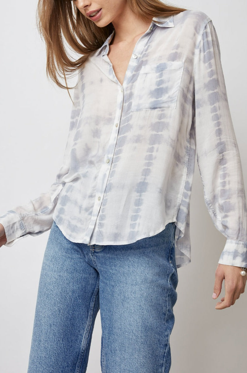 JOSEPHINE SHIRT RIVER SHIBORI -FRONT UNTUCKED