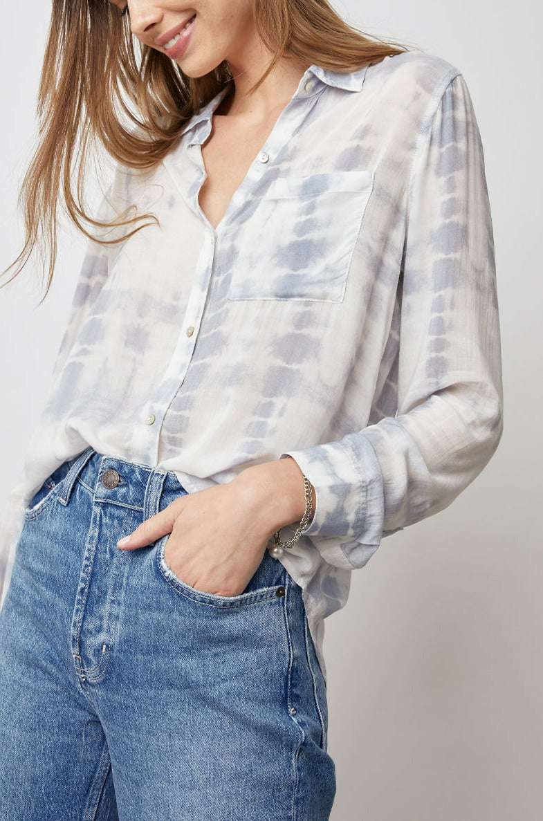 JOSEPHINE SHIRT RIVER SHIBORI-FRONT TUCKED IN