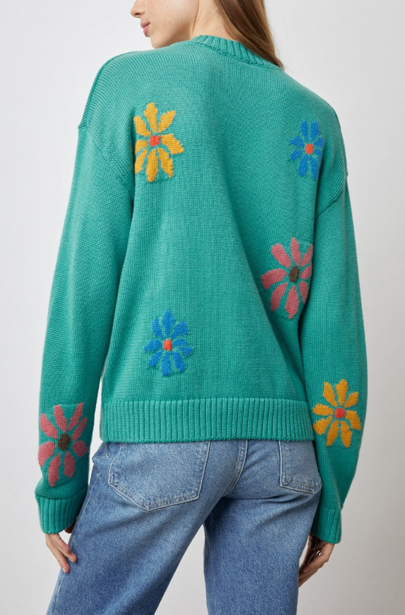 ZOEY SWEATER MULTI FLOWERS - BACK BODY