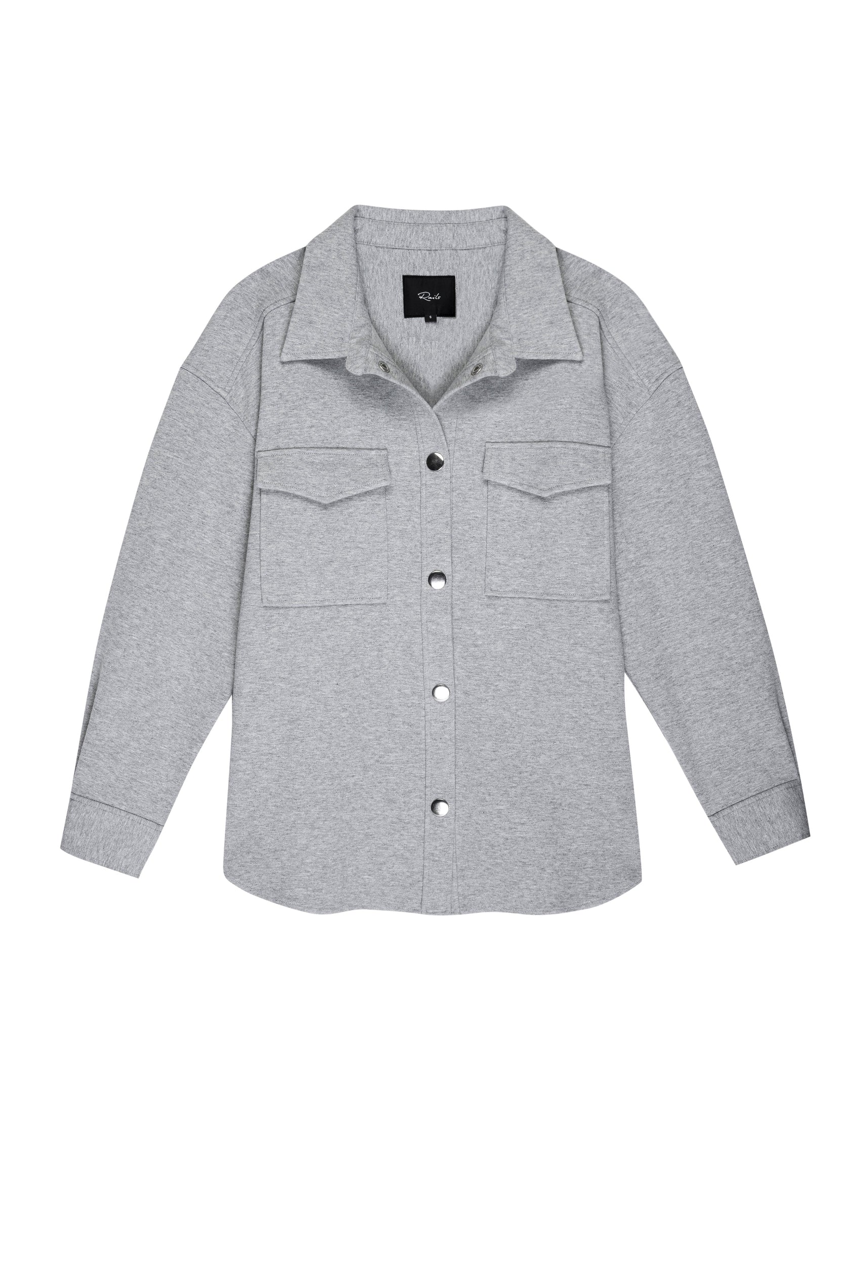 Turner Heather Grey Shacket- flat