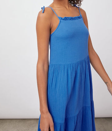 VALERIA PALACE BLUE DRESS- FRONT