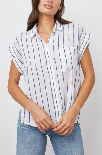 WHITNEY PINEAPPLE STRIPE- FRONT UNTUCKED