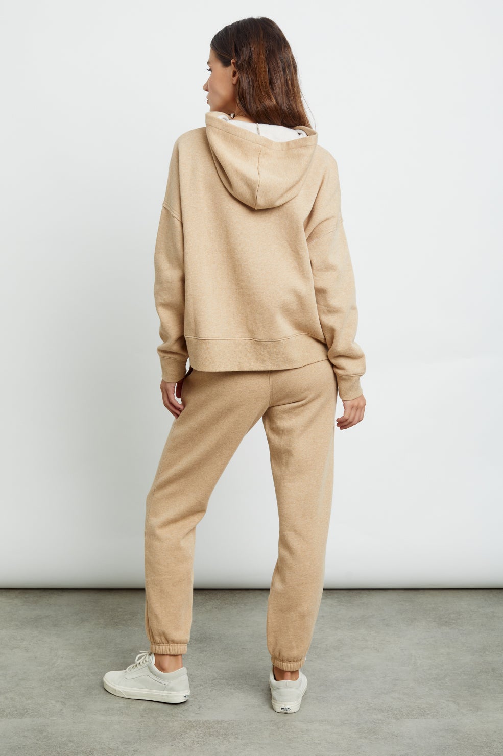 kingston heather camel sweatpants back