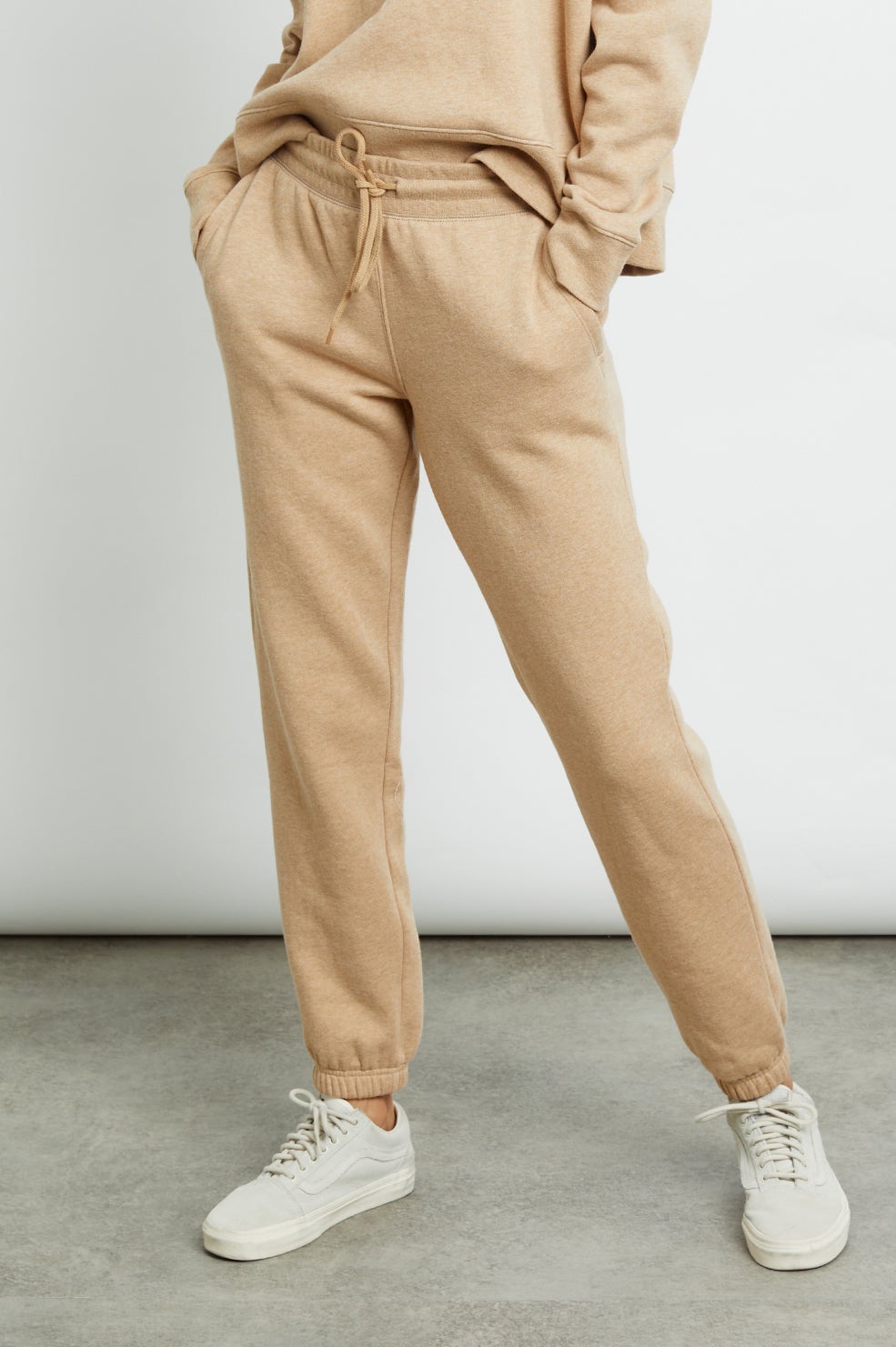 kingston heather camel sweatpants front